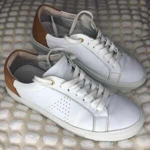 Manfield x Annic - Women - Sneakers with a brown suede heel piece -Size 38 US7.5